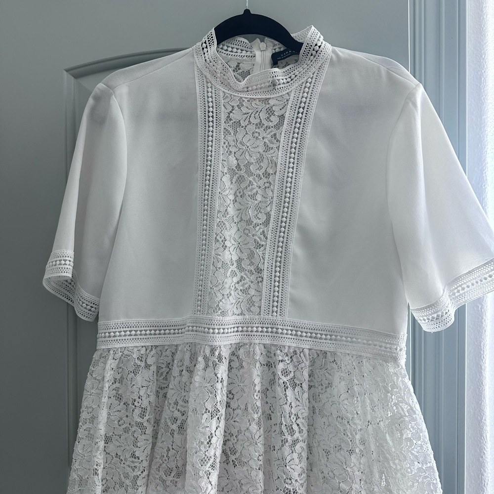 Elegant White Lace Zara top